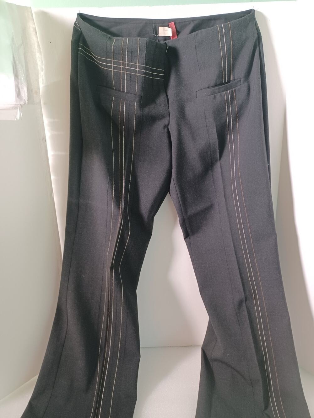 Poleci Vintage 1990’s Stitched Pants Dark Gray With Stiching Size 10